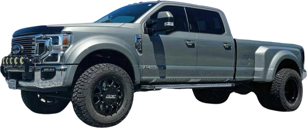 Ford truck cutout featuring DDC Wheels